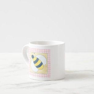 Tasse Expresso Trio des abeilles avec des fleurs