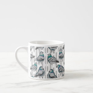 Tasse Expresso Troupeau de pigeons