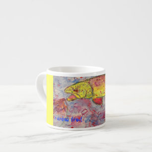 Tasse Expresso truite arc-en-ciel