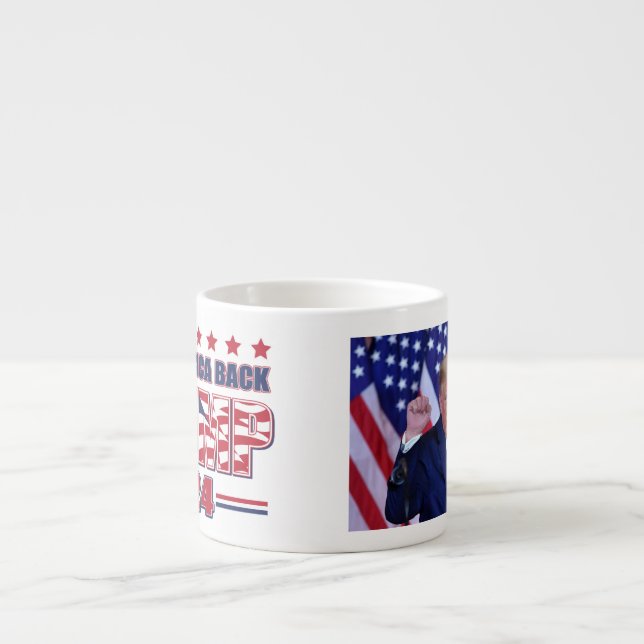 Tasse Expresso Trump 2024 : Reprendre l'Amérique (Devant)