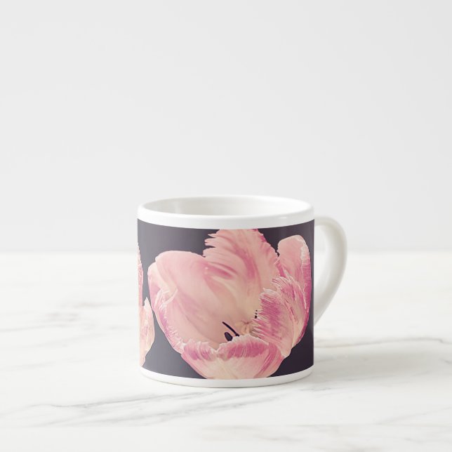 Tasse Expresso Tulipes en fleurs mignonnes -Personnalisées (Devant droit)