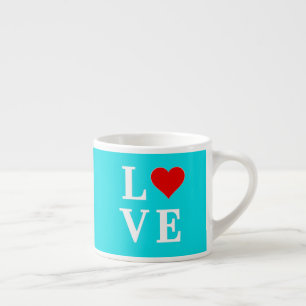 Tasse Expresso Turquoise Bleu AMOUR Moderne