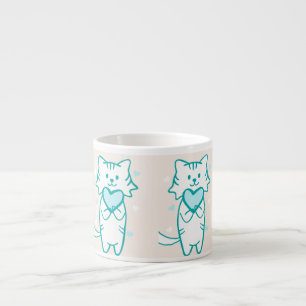 Tasse Expresso Turquoise Kitty