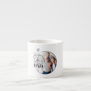 Tasse Expresso Typographie de fête d'anniversaire de papa minimal