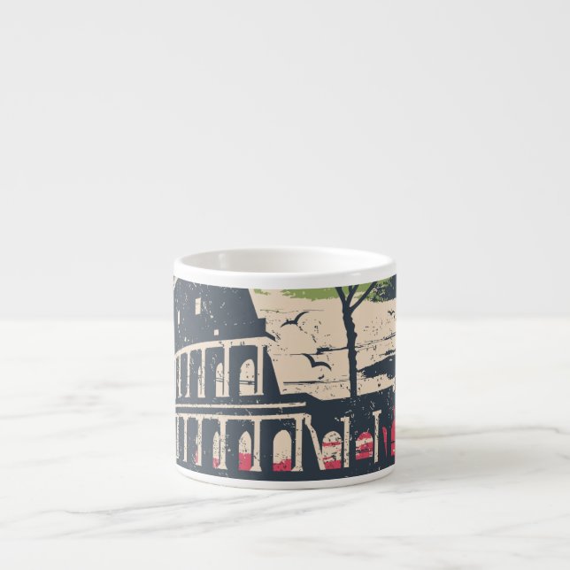 Tasse Expresso Typographie de Rome : Poster Tour Eiffel. (Devant)