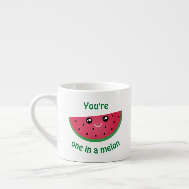 Tasse Expresso Un Dans Un Melon Drôle Mignonne Peau Kawaii (Gauche)
