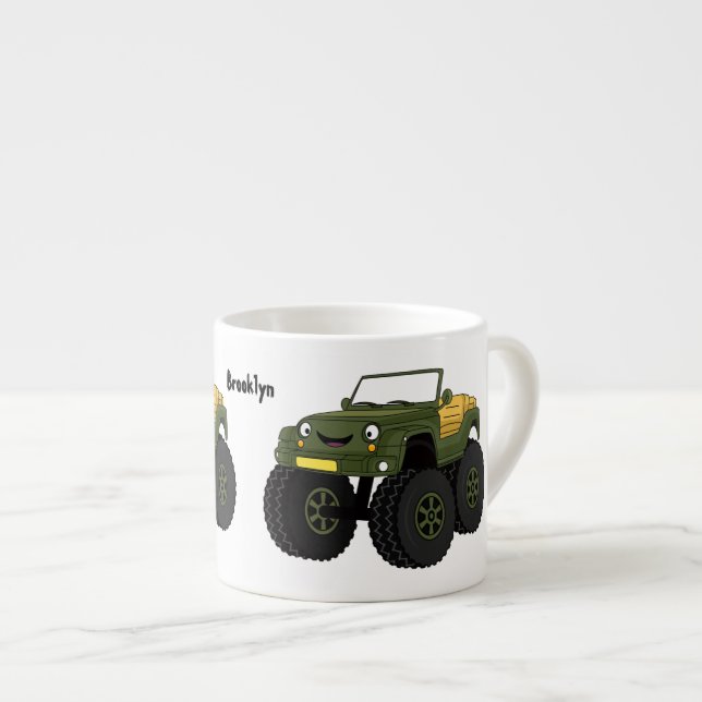 Tasse Expresso Un Green Monster truck (Devant droit)