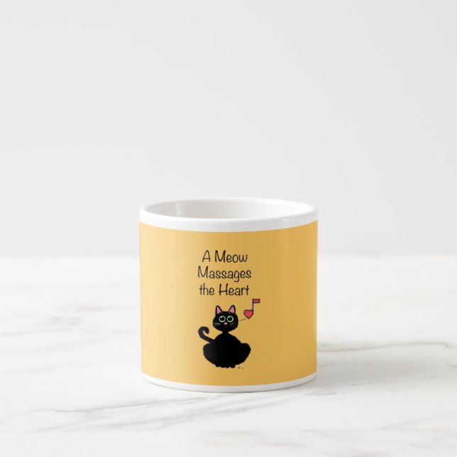 Tasse Expresso Un Meow masse le coeur (Devant)