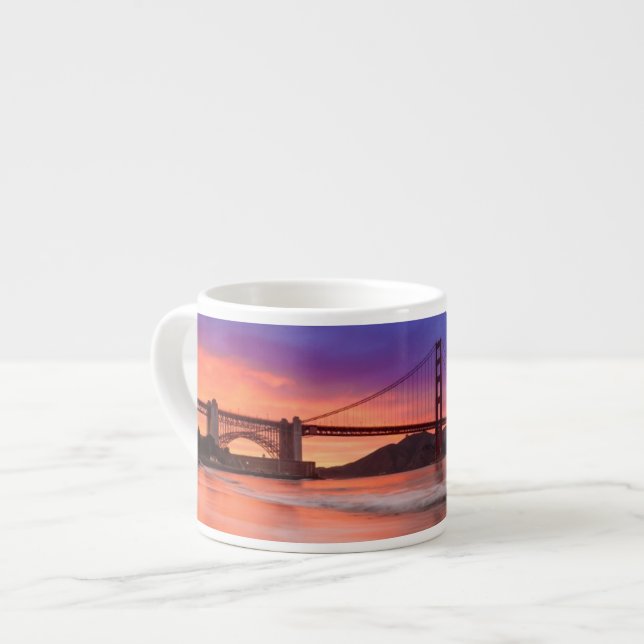 Tasse Expresso Une capture de golden gate bridge de San Francisco (Devant gauche)