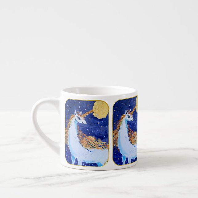 Tasse Expresso Unicorne "L'art des enfants" (Gauche)