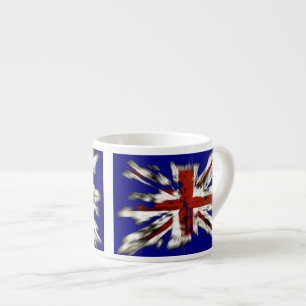 Tasse Expresso Union Jack britannique en détresse