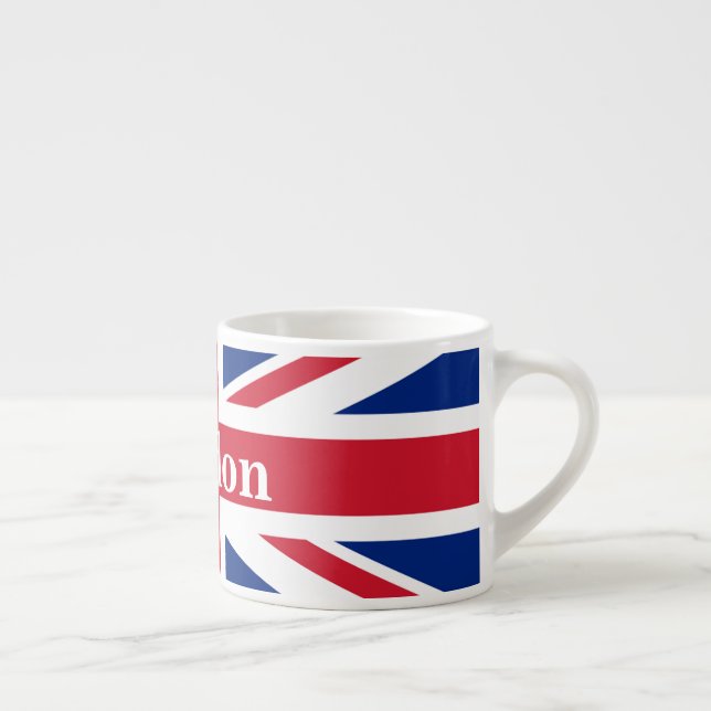 Tasse Expresso Union Jack London ~ Drapeau britannique (Droite)