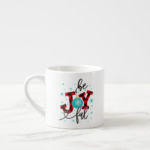Tasse Expresso Vacances de Noël Soyez Joyeux Hiver Moderne