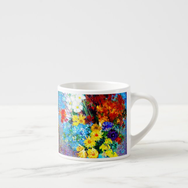 Tasse Expresso Van Gogh Flowers dans un Vase Bleu (Droite)