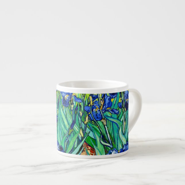 Tasse Expresso Van Gogh Irises (F608) Art Vintage (Devant droit)