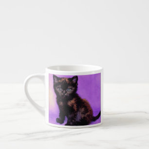 Tasse Expresso Van Gogh Style Chat pourpre