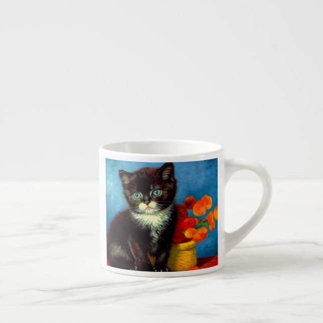 Tasse Expresso Van Gogh Tuxedo Cat (Droite)