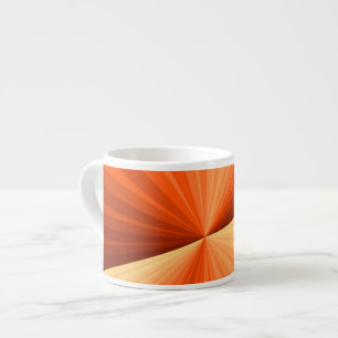 Tasse Expresso Vanille rouge orange Abstraite moderne Fractale gr