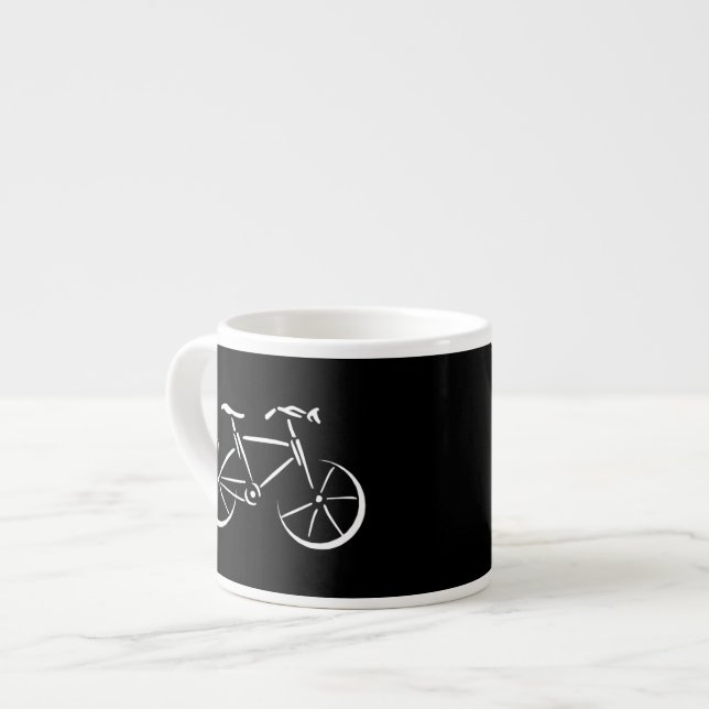Tasse Expresso Vélo blanc (Devant gauche)