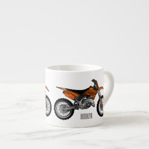 Tasse Expresso Vélo droit hors route moto / motocross dessin anim