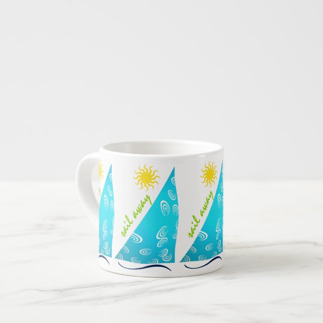 Tasse Expresso Vent, voile et soleil (Devant gauche)