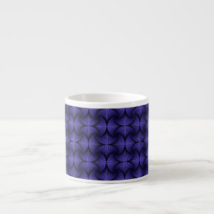 Tasse Expresso Ventilateur de pétoncle 3D géométrique violet