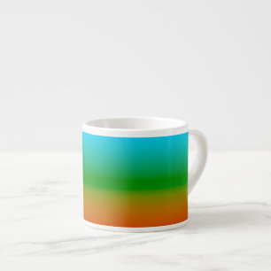 Tasse Expresso Vert bleu et orange