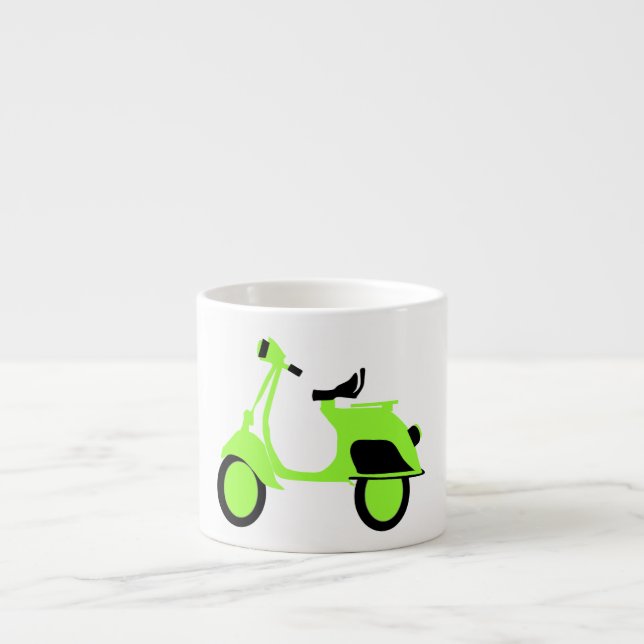 Tasse Expresso Vert de scooter (Devant)