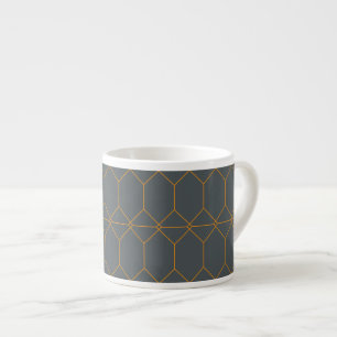 Tasse Expresso Vert, or, simple, rétro, élégante illustration