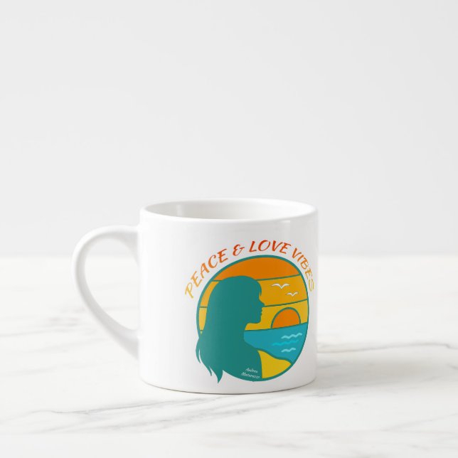 Tasse Expresso Vibes de Paix & d'Amour (Gauche)