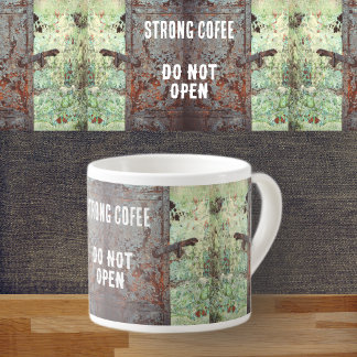 Tasse Expresso Vielle porte rouillée peinte