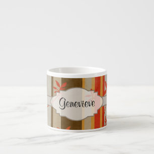 Tasse Expresso Vignes et rayures d'automne