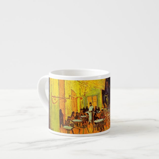 Tasse Expresso Vincent Van Gogh Café Terrasse Au Night Fine Art (Devant gauche)