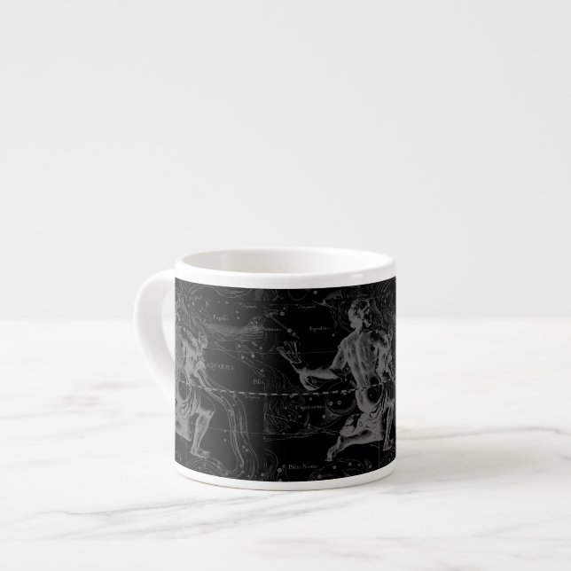 Tasse Expresso Vintage Aquarius Constellation Hevelius circa 1690 (Devant gauche)
