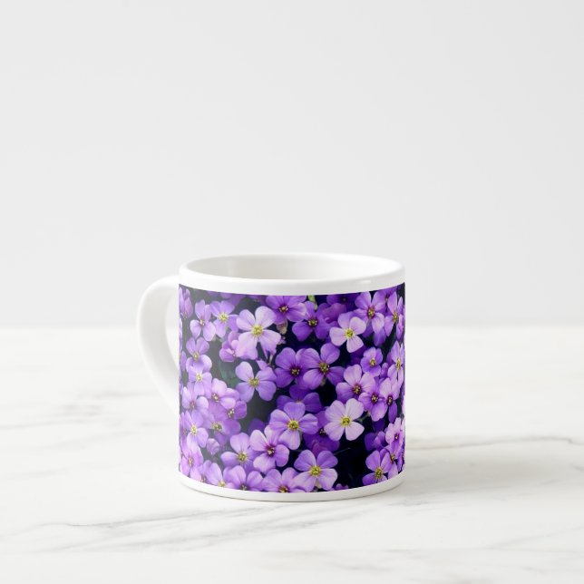 Tasse Expresso Violet Fleurs Espresso Coupe Violets (Devant gauche)