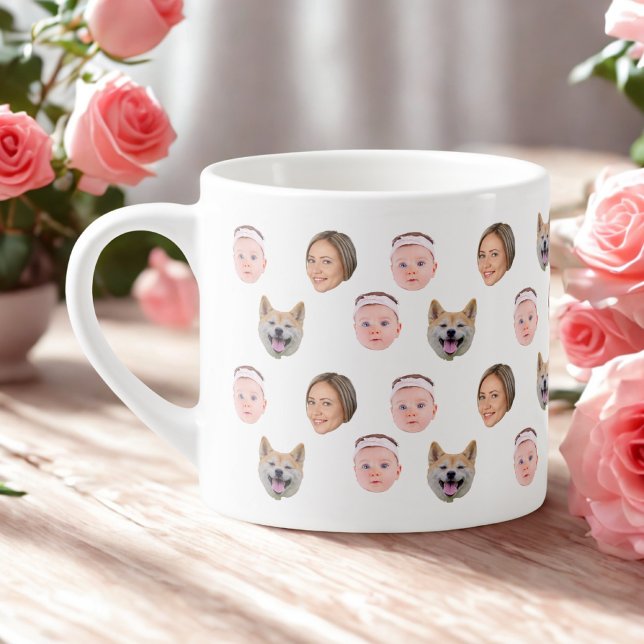 Tasse Expresso Visage personnalisé, Photo personnalisée, Cadeau f (Créateur téléchargé)