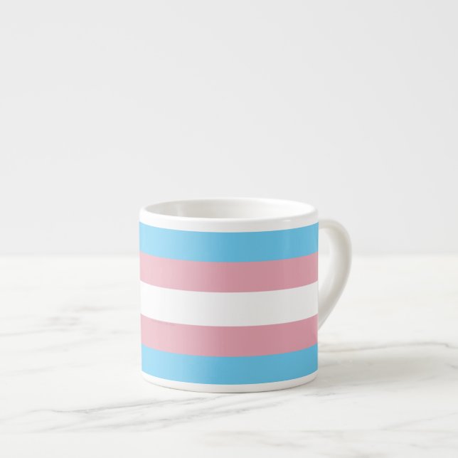 Tasse Expresso Visibilité du drapeau de fierté transgenre de Slip (Devant droit)