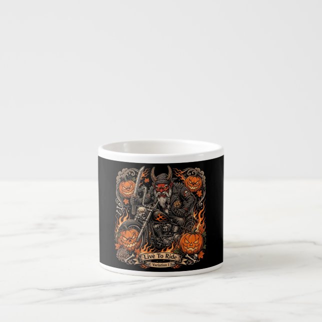 Tasse Expresso Vivez pour Rouler Variation I, Route 66 Samurai On (Devant)