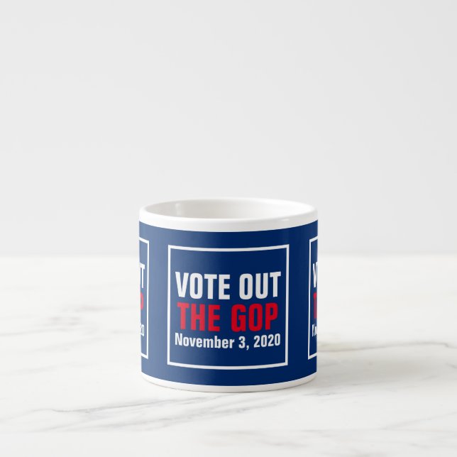 Tasse Expresso Vote du GOP 2024 Élection Rouge Blanc Bleu (Devant)