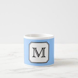 Tasse Expresso Votre lettre. Monogramme fait sur commande. Blanc