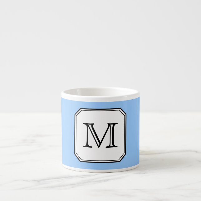 Tasse Expresso Votre lettre. Monogramme fait sur commande. Blanc (Devant)