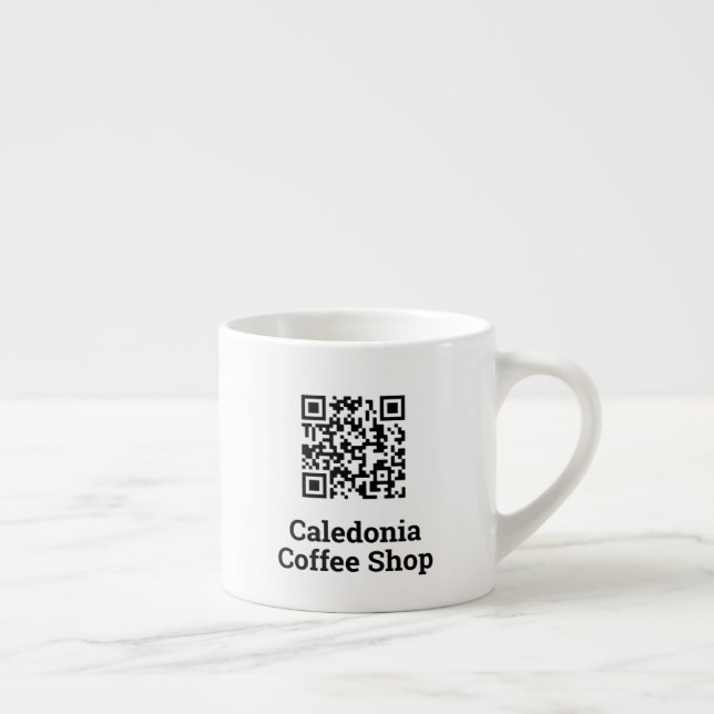 Tasse Expresso Votre QR Code Design Café Shop (Droite)