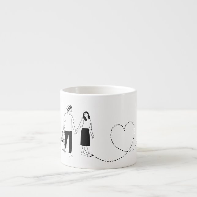 Tasse Expresso Voyage En Coupe D'Amour (Devant)