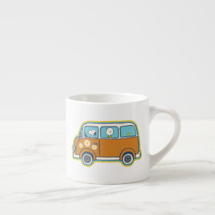 Tasse Expresso Voyage sur route Peanuts Road Trip Van