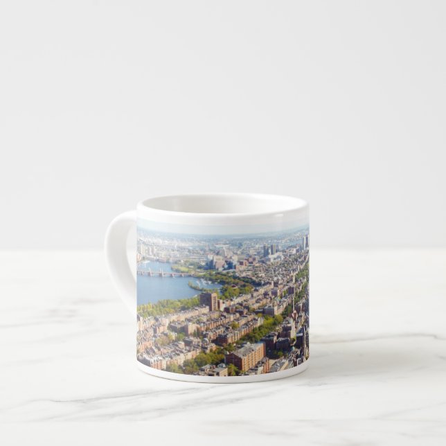 Tasse Expresso Vue aérienne de Boston (Devant gauche)
