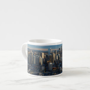 Tasse Expresso Vue aérienne d'horizon de ville de Seattle