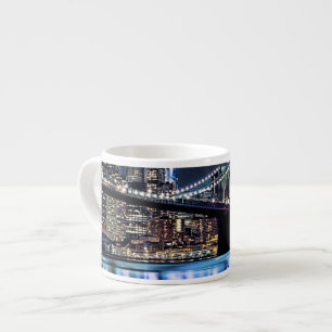 Tasse Expresso Vue de la réflexion de pont de Brooklyn de New