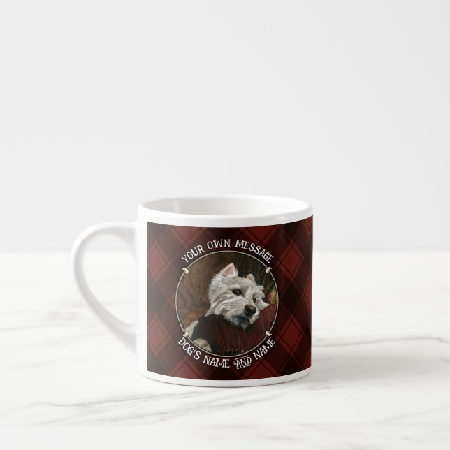 Tasse Expresso Westie sur canapé (Gauche)