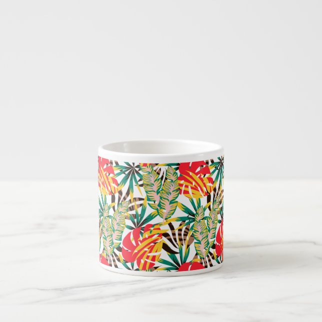 Tasse Expresso Wild Tropical Palm Leaves (Devant)