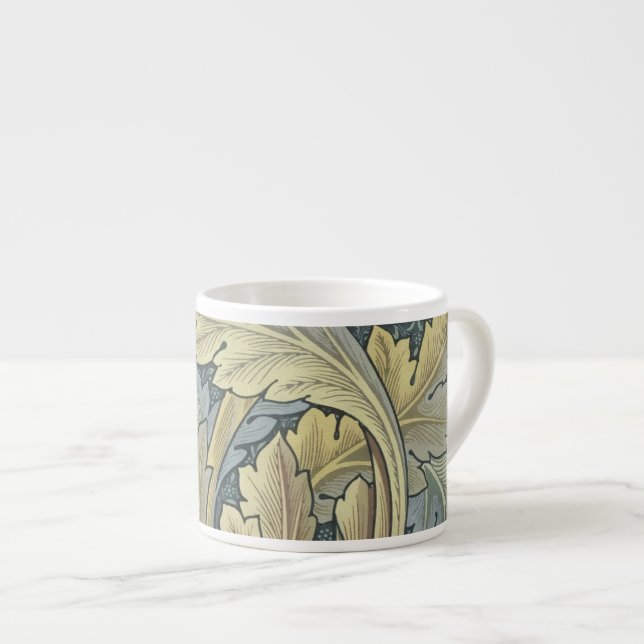 Tasse Expresso William Morris Acanthus Feuille Floral Art Nouveau (Devant droit)